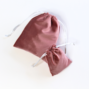 ONION PINK VELVET POTLI (Set of 10)
