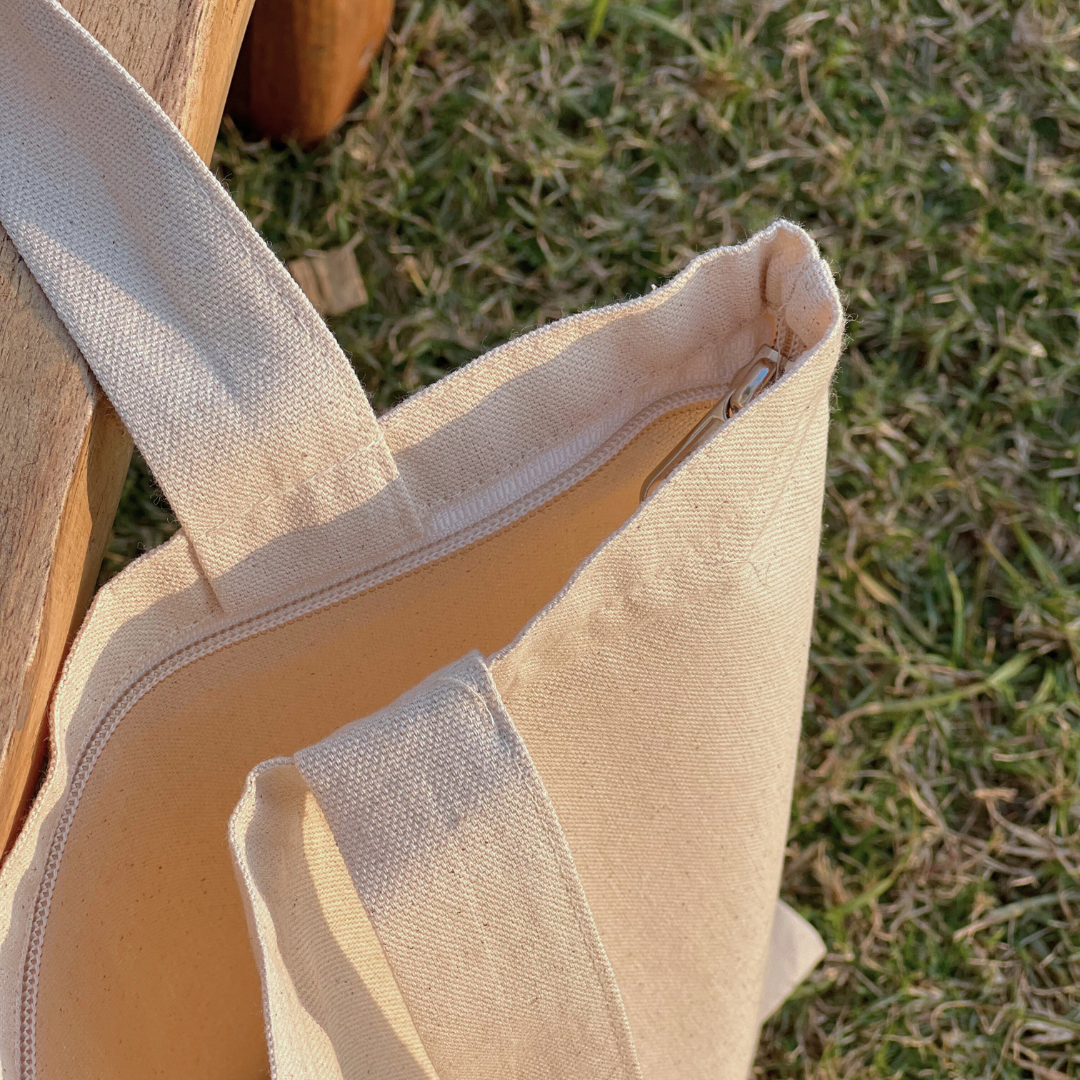 CANVAS TOTE BAG WITH ZIP 290 GSM (Set of 10)