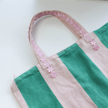 Green and pink Tote bag