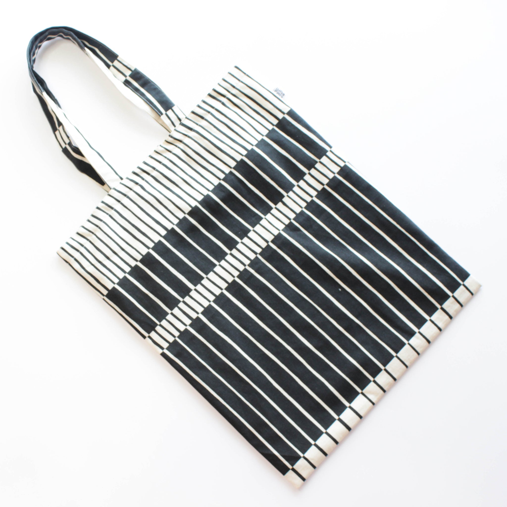 Black & White Stripe Tote