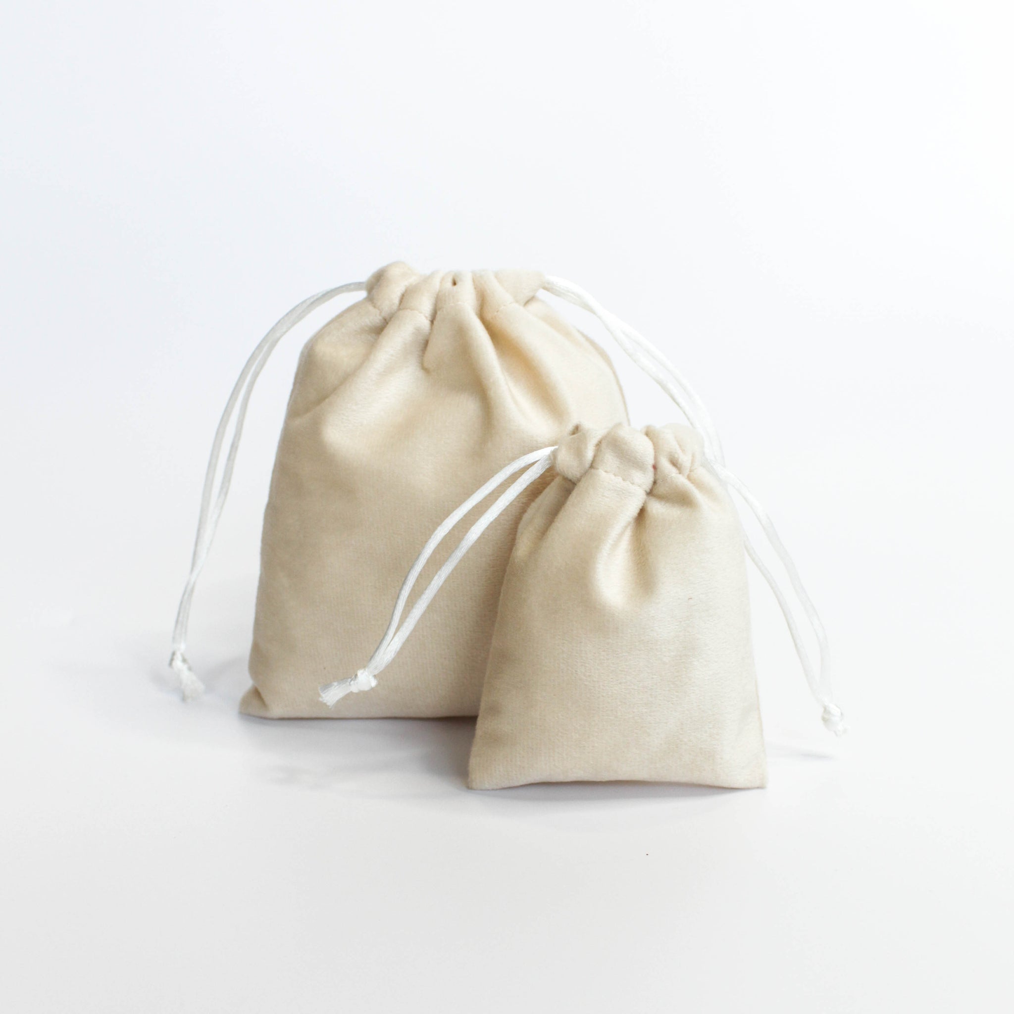 BEIGE VELVET POTLI (Set of 10)