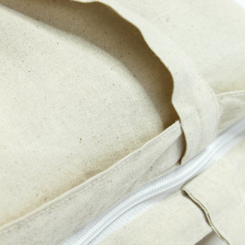 TOTE BAG WITH BASE AND ZIP 180 GSM (Set of 10)